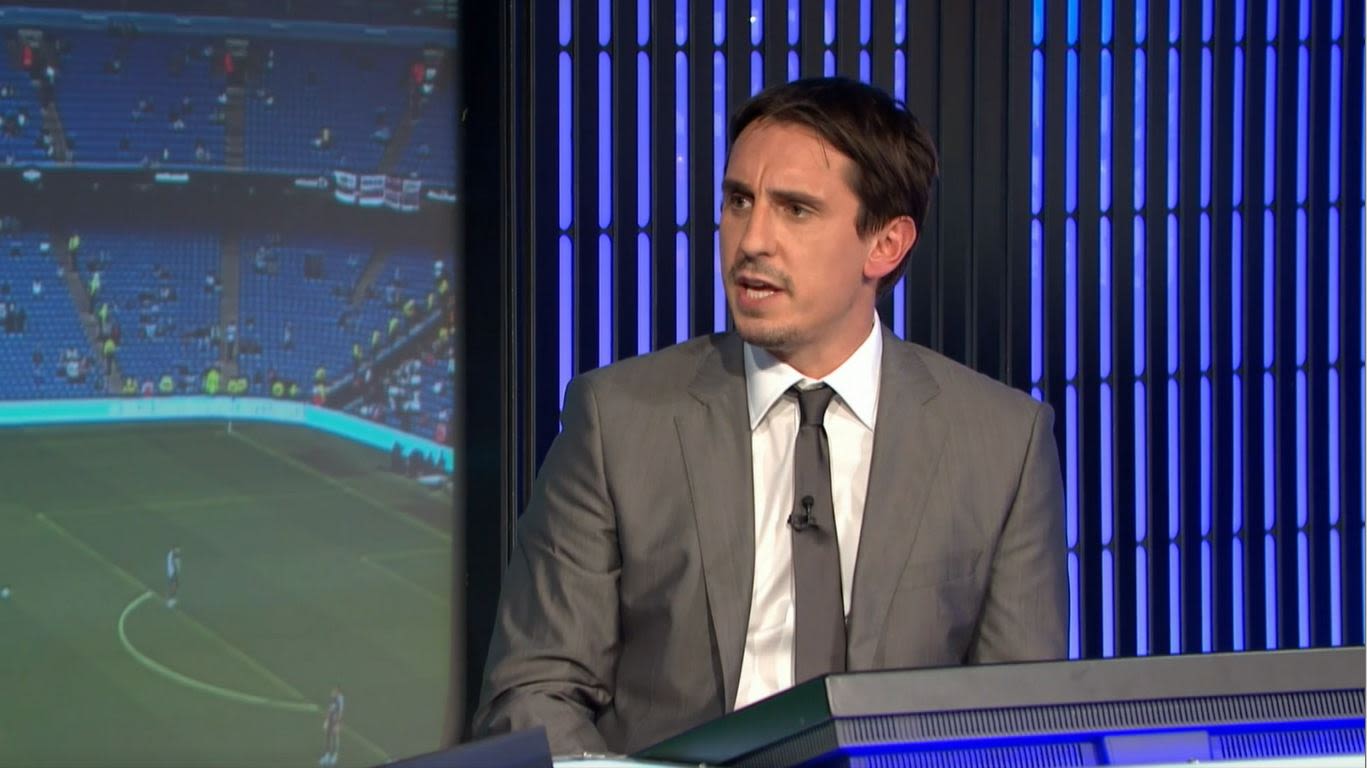 Gary Neville behind the scenes at Sky Sports Monday Night Football